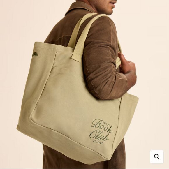 Indigo Book Club canvas tote bag olive green - Picture 1 of 3